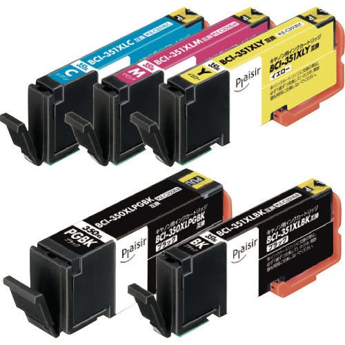 エレコム プレジール キヤノン BCI-351+350 5MP対応 5色パック PLE-C351XL5P インクカートリッジ エレコム プレジール キヤノン BCI-351+350 5MP対応 5色パック PLE-C351XL5P インクカートリッジ