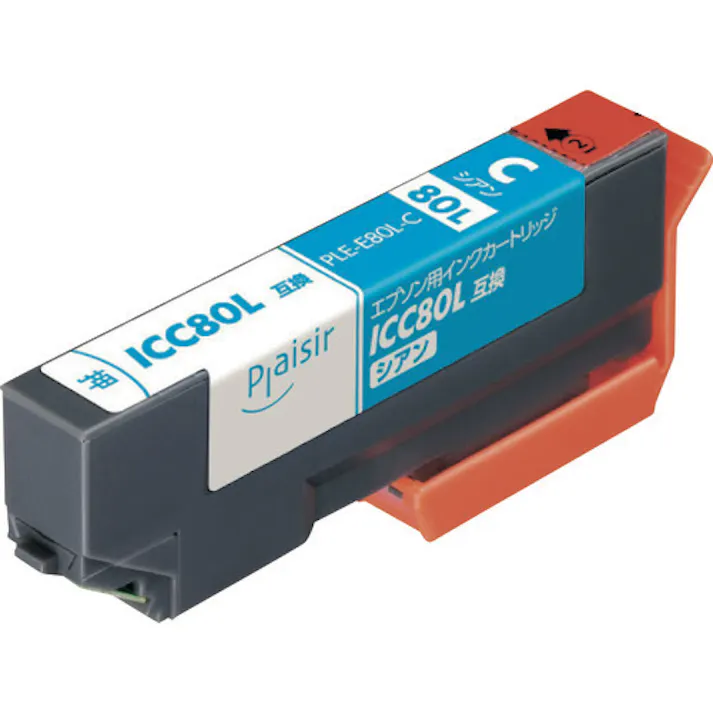 【CAINZ-DASH】エレコム プレジール EPSON ICC80L対応 シアン PLE-E80L-C【別送品】
