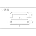 【CAINZ-DASH】ＭＡＲＵＫＩ　ＨＡＲＤＷＡＲＥＣＯＲＰＯＲＡＴＩＯＮ ステンＯ型ハンドル　２５φ×４５０ｍｍ　クローム G-470-459【別送品】