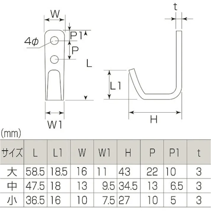 【CAINZ-DASH】MARUKI HARDWARECORPORATION Jフック マットブラック MYS-100 07U【別送品】