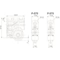 【CAINZ-DASH】丸喜金属本社 調整Ｙ型戸車　Ｙ型　ＢＲ入　上下左右調整式 P-575-0Y0【別送品】