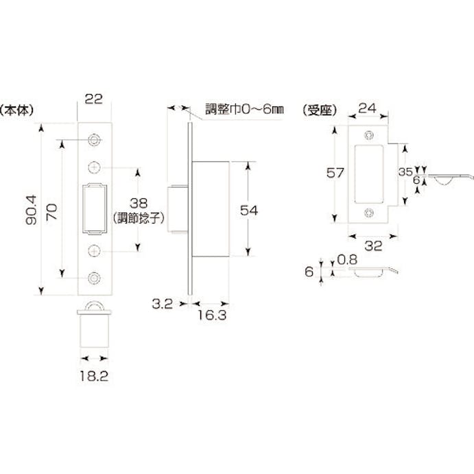 【CAINZ-DASH】ＭＡＲＵＫＩ　ＨＡＲＤＷＡＲＥＣＯＲＰＯＲＡＴＩＯＮ ステンレス　アジャストゴンベ　９０ｍｍ　ＨＬ S-320-901【別送品】