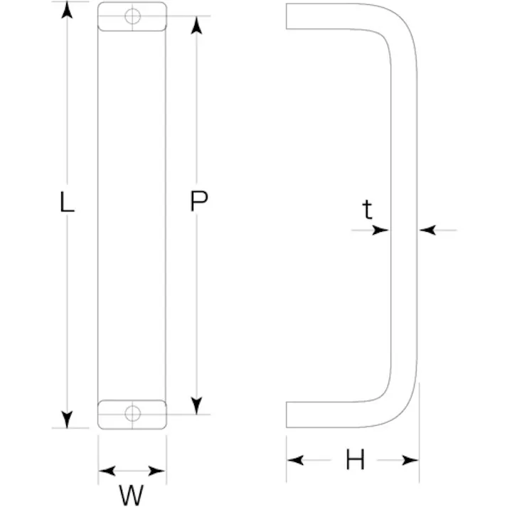 【CAINZ-DASH】MARUKI HARDWARECORPORATION 角型ハンドル110HL裏ビス S-260M-110【別送品】