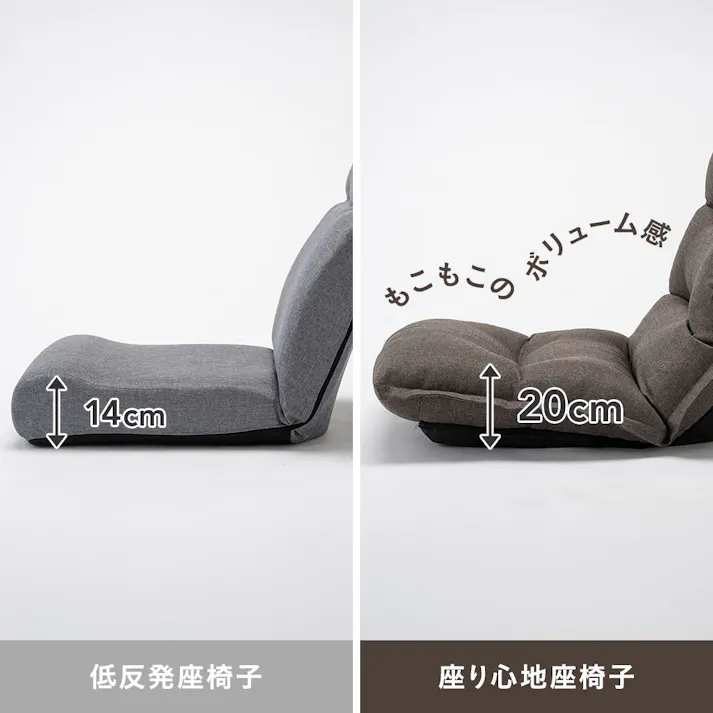 座り心地座椅子 幅64cm 奥行60~115cm 高さ70cm