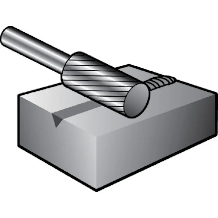 【CAINZ-DASH】ニューレジストン 超硬バー 円筒kカット 刃径10×刃長19×軸径6×軸長46 ロー付 TCBT1600K【別送品】