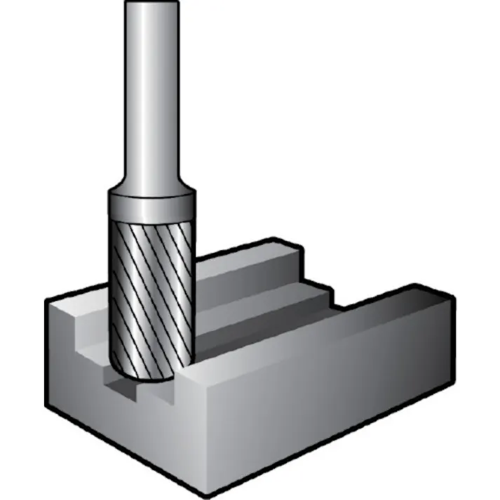 【CAINZ-DASH】ニューレジストン 超硬バー 円筒刃付dカット 刃径2.4×刃長13×軸径2.4×軸長50 超硬 TCBT1102DL【別送品】