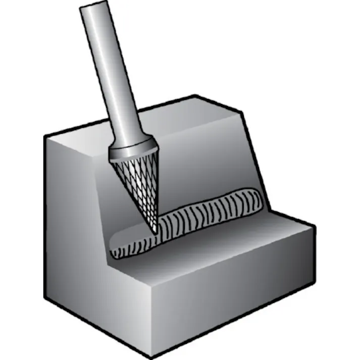 【CAINZ-DASH】ニューレジストン 超硬バー 円錐dカット 刃径6×刃長13×軸径6×軸長37 超硬 TCBT2300D【別送品】