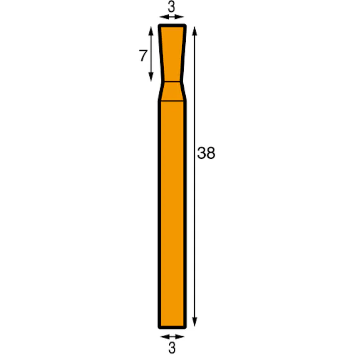 【CAINZ-DASH】ニューレジストン 超硬バー 逆円錐dカット 刃径3×刃長7×軸径3×軸長31 超硬 TCBT8200D【別送品】