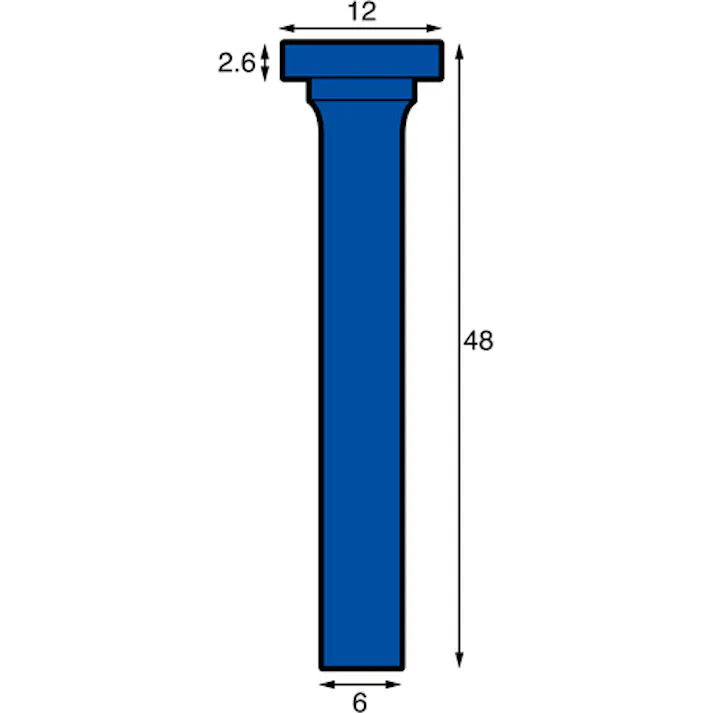 【CAINZ-DASH】ニューレジストン 超硬バー リムsカット 刃径12×刃長2.6×軸径6×軸長45.4 ロー付 TCBT8700【別送品】