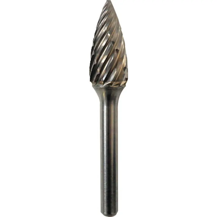 【CAINZ-DASH】ニューレジストン 超硬バー トンガリd-steelカット 刃径12×刃長25×軸径6×軸長45 ロー付 TCBSTL6800【別送品】