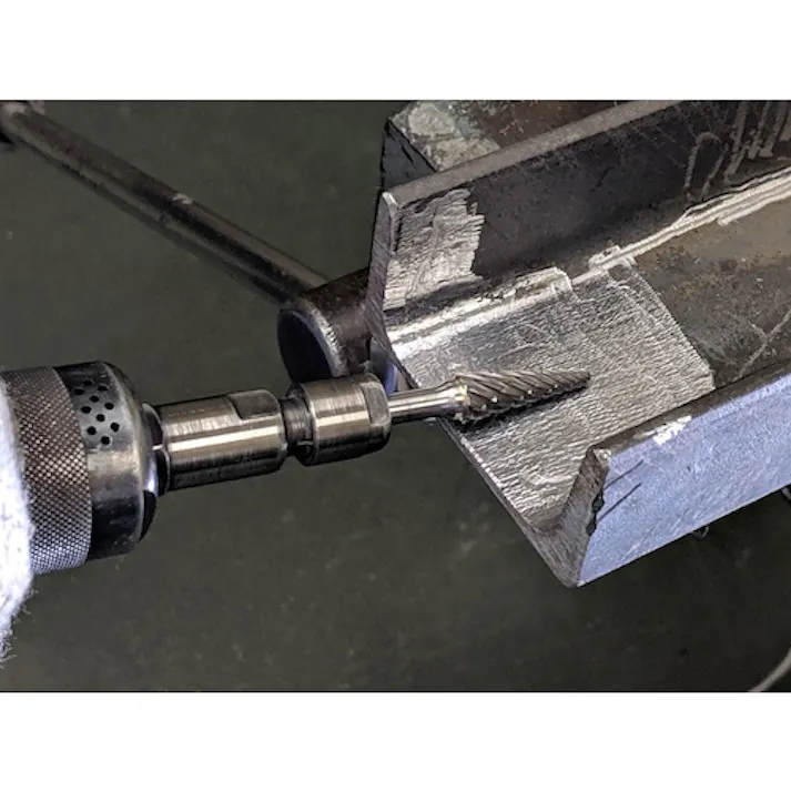 【CAINZ-DASH】ニューレジストン 超硬バー トンガリd-steelカット 刃径12×刃長25×軸径6×軸長45 ロー付 TCBSTL6800【別送品】