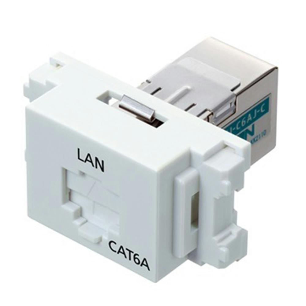 LAMモジュラジャック CaT6A埋込 ホワイト用 LMJ-C6AJ-W