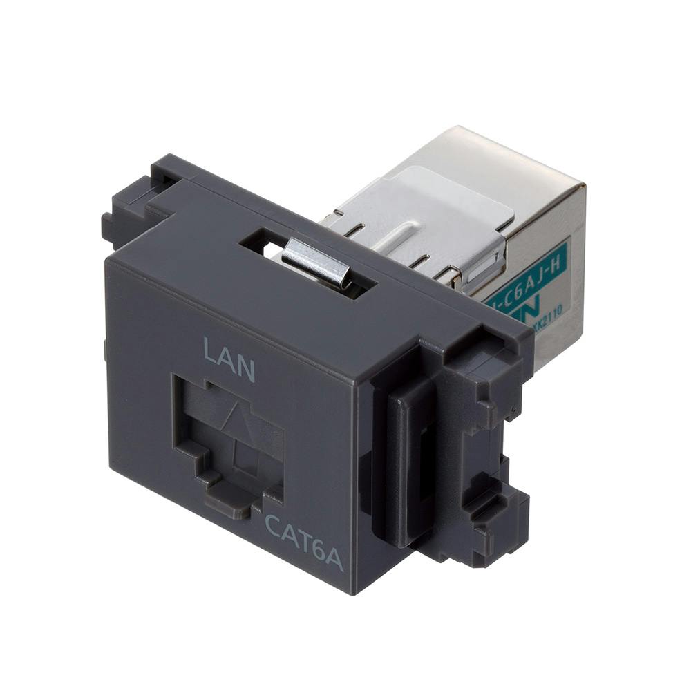 LANモジュラジャック CAT6A グレー LMJ-C6AJ-H