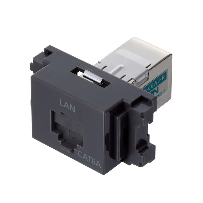 LANモジュラジャック CAT6A グレー LMJ-C6AJ-H