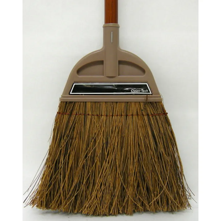 【CAINZ-DASH】日本クリンテック 技ホーキ 赤シダ 長柄 木柄 192352【別送品】