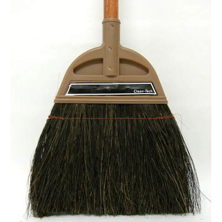 【CAINZ-DASH】日本クリンテック 技ホーキ 黒シダ 長柄 木柄 192376【別送品】