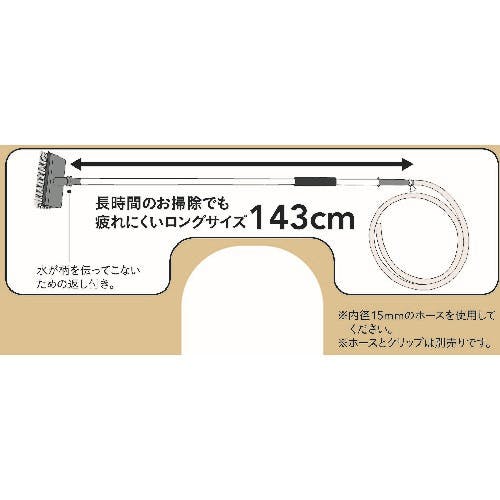 CAINZ-DASH】日本クリンテック 通水デッキブラシ 671710【別送品