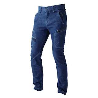 デニムストレッチカーゴパンツ インディゴブルー M(販売終了)
