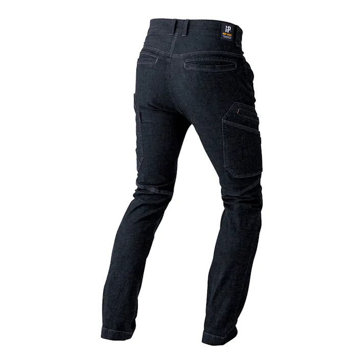 デニムストレッチカーゴパンツ インディゴブルー 3L