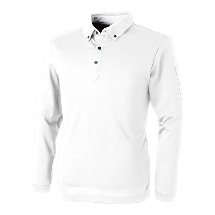 パフォーマンス長袖ポロシャツ シロ L