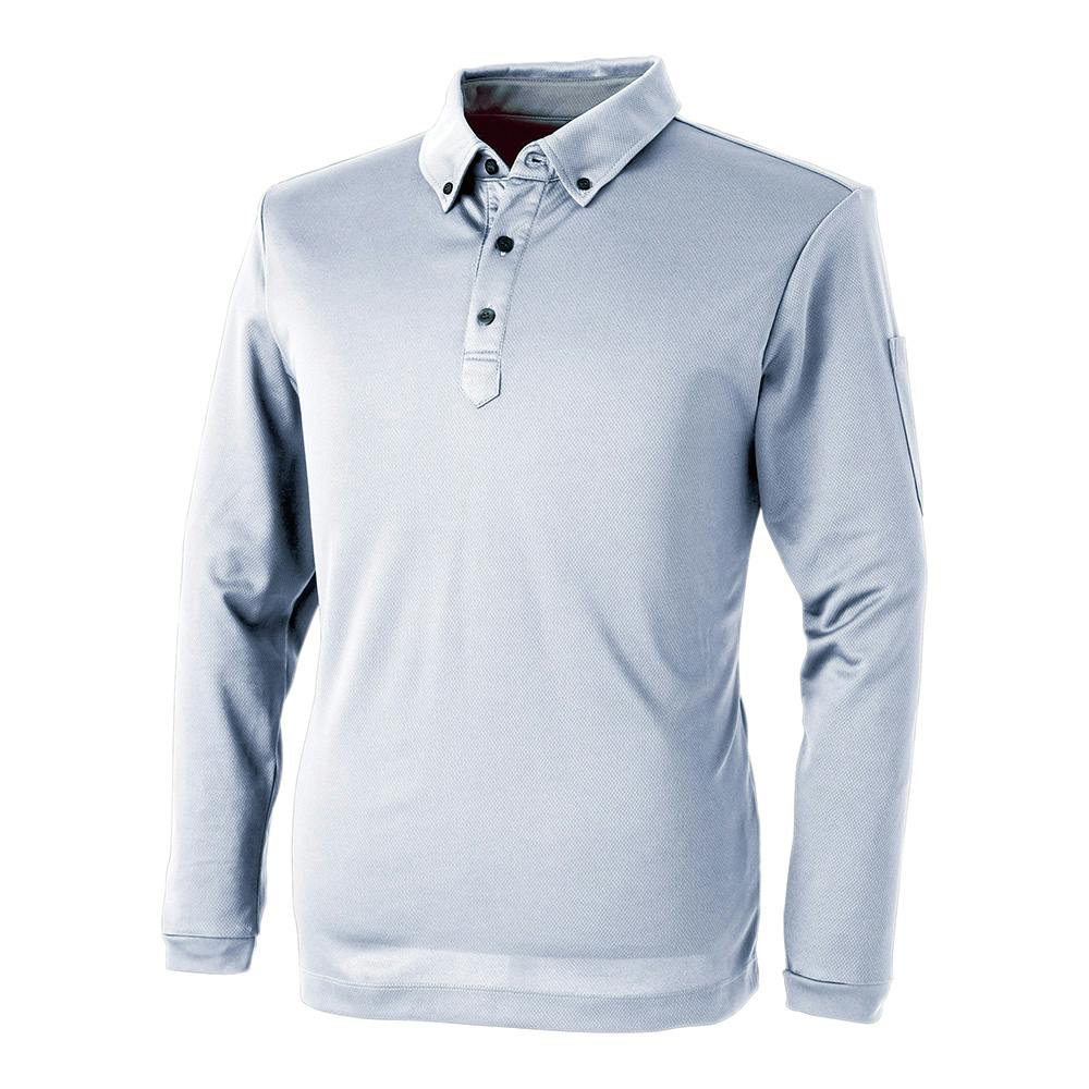 パフォーマンス長袖ポロシャツ シルバー LL