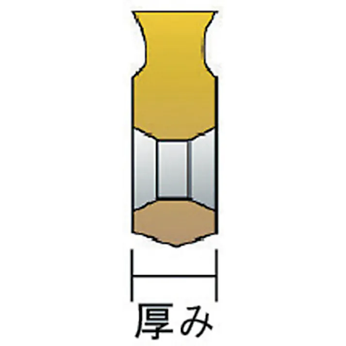 【CAINZ-DASH】カーメックス社 Carmexミルスレッド交換チップ ISOねじ用 幅14×ピッチ0.5×高さ7.5 14I 0.5ISO MT-7【別送品】