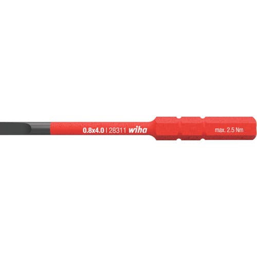 wiha社 絶縁スリムバリオ 差替式ビット マイナス4.0mm 2831-10040 絶縁ドライバー wiha社 絶縁スリムバリオ 差替式ビット マイナス4.0mm 2831-10040 絶縁ドライバー