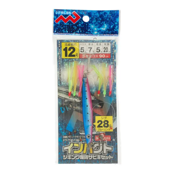 マルシン漁具 インパクトジギング堤防サビキセット 12号