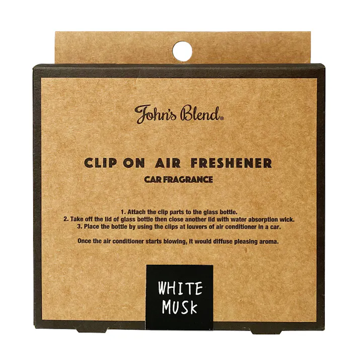 ノルコーポレーション John’s Blend クリップオンエアーフレッシュナー ホワイトムスク OAJON3301