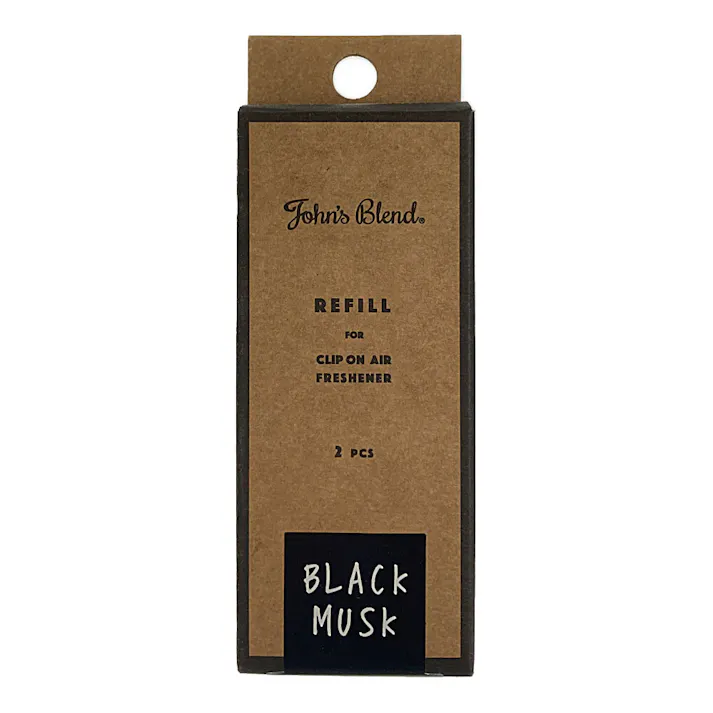 ノルコーポレーション John’s Blend クリップオンエアーフレッシュナー ブラックムスク 詰替