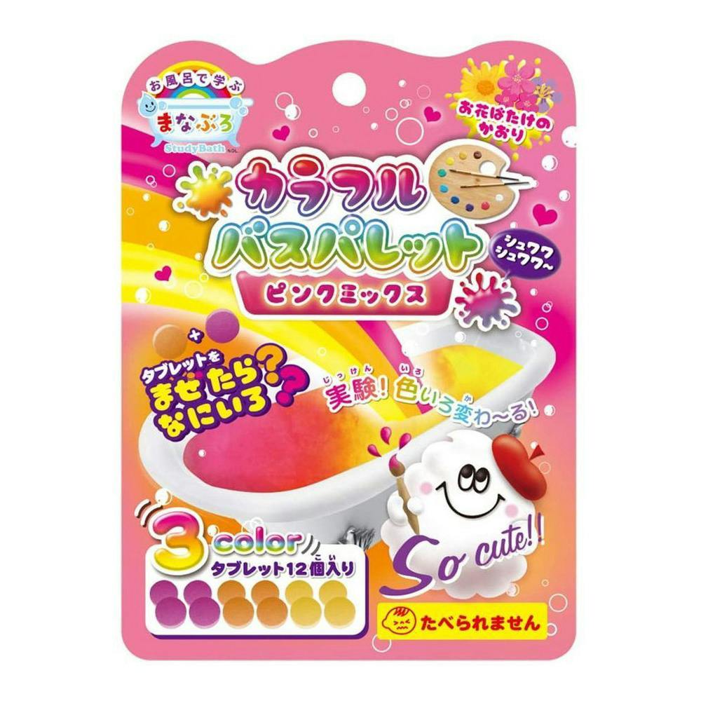 ノルコーポレーション まなぶろ カラフルバスパレット ピンクミックス 1回分 入浴剤 ノルコーポレーション まなぶろ カラフルバスパレット ピンクミックス 1回分 入浴剤