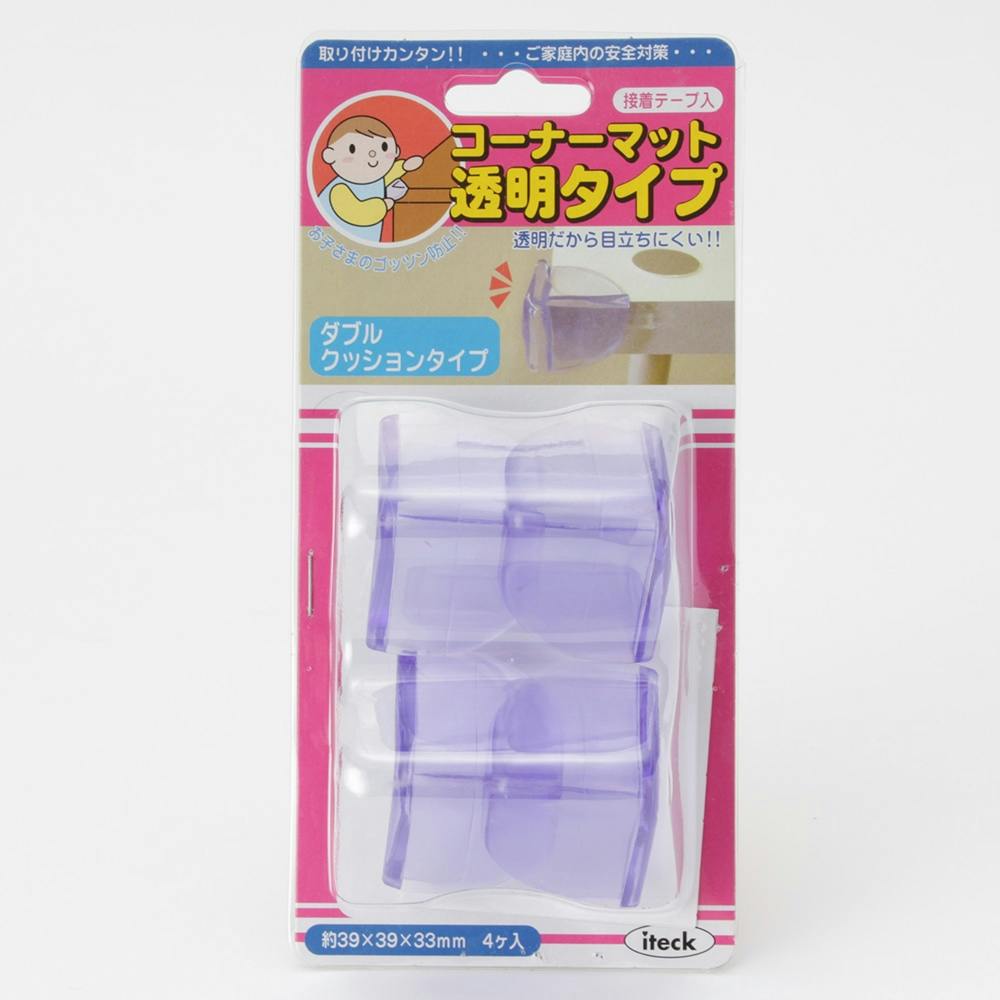 アイテック コーナーマット 透明タイプ ダブルクッションタイプ KCT-14 家具用シート アイテック コーナーマット 透明タイプ ダブルクッションタイプ KCT-14 家具用シート