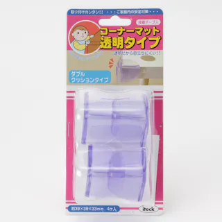 アイテック コーナーマット 透明タイプ ダブルクッションタイプ KCT-14