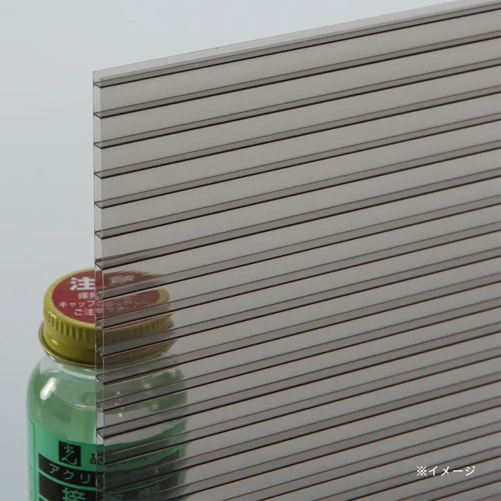 ポリカ中空ボード 幅91×厚み0.4×高さ210cm ブラウンスモーク 2枚入り【SU】