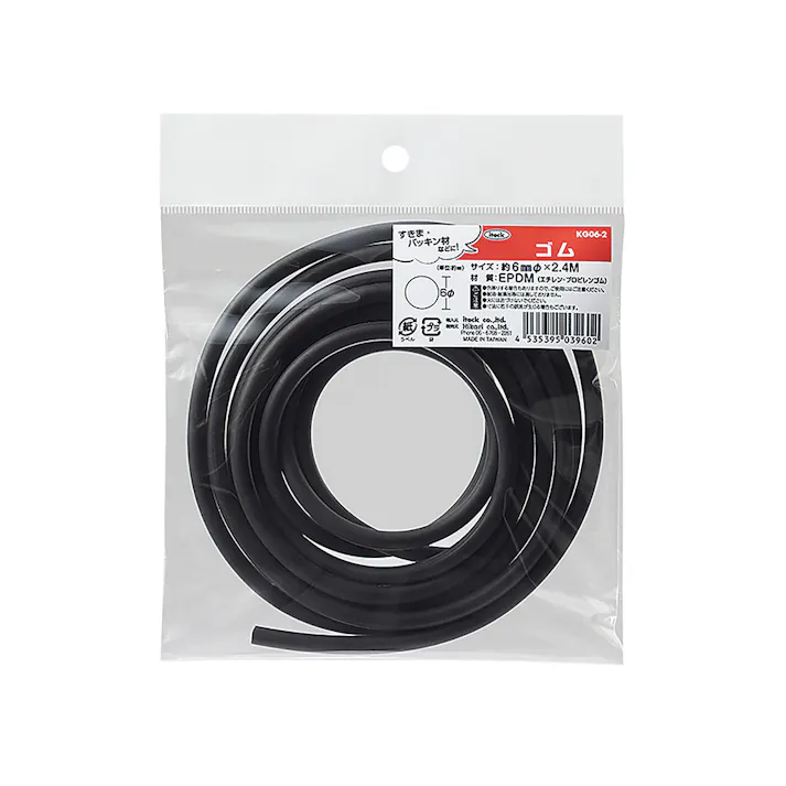 アイテック ゴム紐丸型 KG06-2 6mm×2.4m