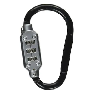 アイテック ロック式 カラビナDロック ブラック 小 KDR-36