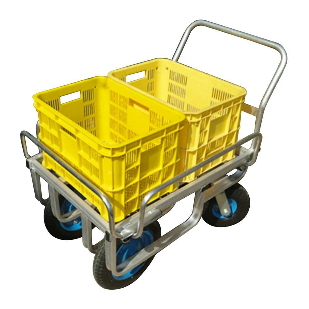アルミ大型四輪自在コンテナカー ノーパンク | 運搬 通販