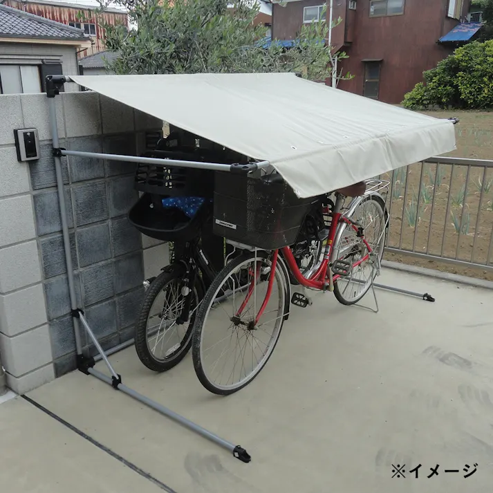 自転車置き場 雨よけ サイクルポート 替えシート 2台用 アイボリー ASP-02IVKS