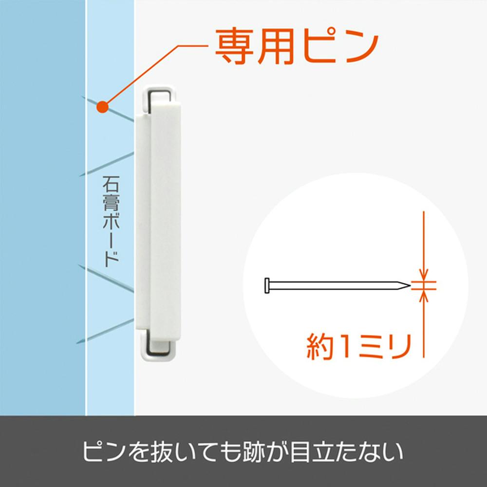 壁や天井につけられるマグネット用プレート 白 MPT-250W | ねじ・くぎ
