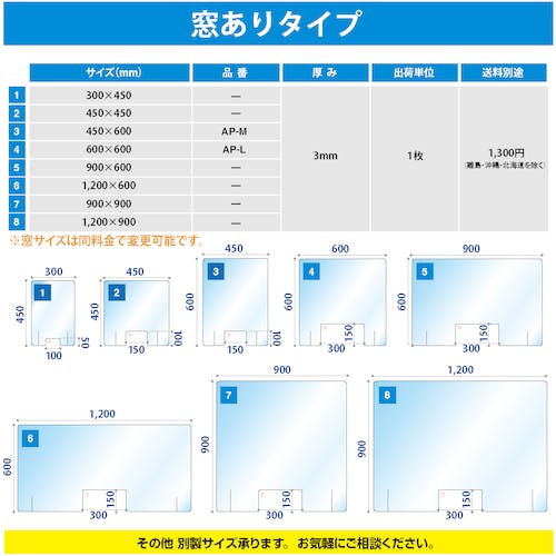CAINZ-DASH】マグエックス 卓上アクリルパーテーション 窓付 600
