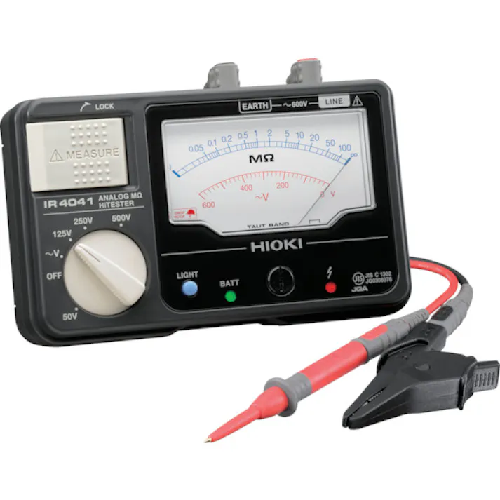 【CAINZ-DASH】日置電機 アナログ絶縁抵抗計(4レンジ) IR4041-10 IR4041-10【別送品】