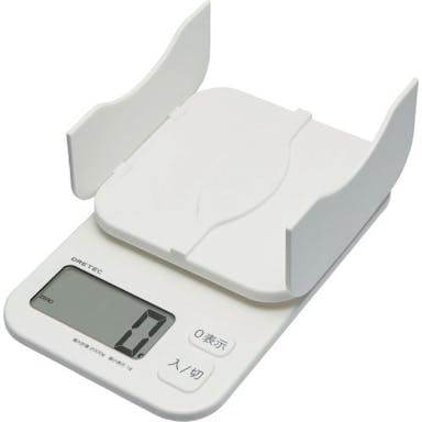 【CAINZ-DASH】ドリテック デジタルスケール「パカット」　２ｋｇ　ホワイト【別送品】