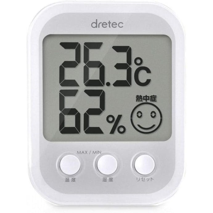 ドリテック デジタル温度湿度計 オプシスプラス ホワイト O-251