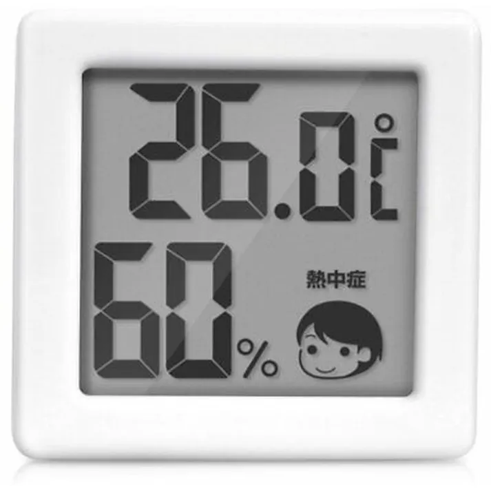 ドリテック 小さいデジタル温湿度計 ホワイト O-257(販売終了)