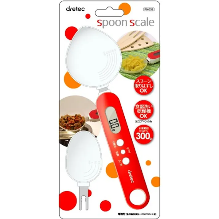 【CAINZ-DASH】ドリテック スプーンスケール レッド PS-032RD【別送品】