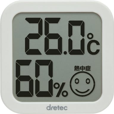 【CAINZ-DASH】デジタル温湿度計　ホワイト【別送品】
