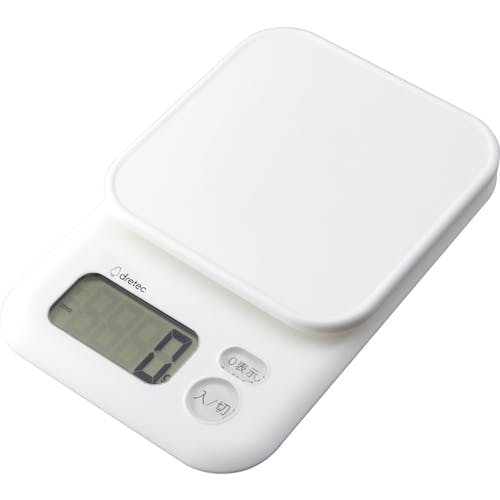 ドリテック デジタルスケール「ガナッシュ」2kg ホワイト KS-733WT デジタルはかり ドリテック デジタルスケール「ガナッシュ」2kg ホワイト KS-733WT デジタルはかり