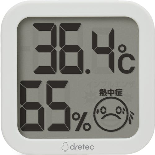 ドリテック デジタル温湿度計 ホワイト O-421WT 温湿度計 ドリテック デジタル温湿度計 ホワイト O-421WT 温湿度計