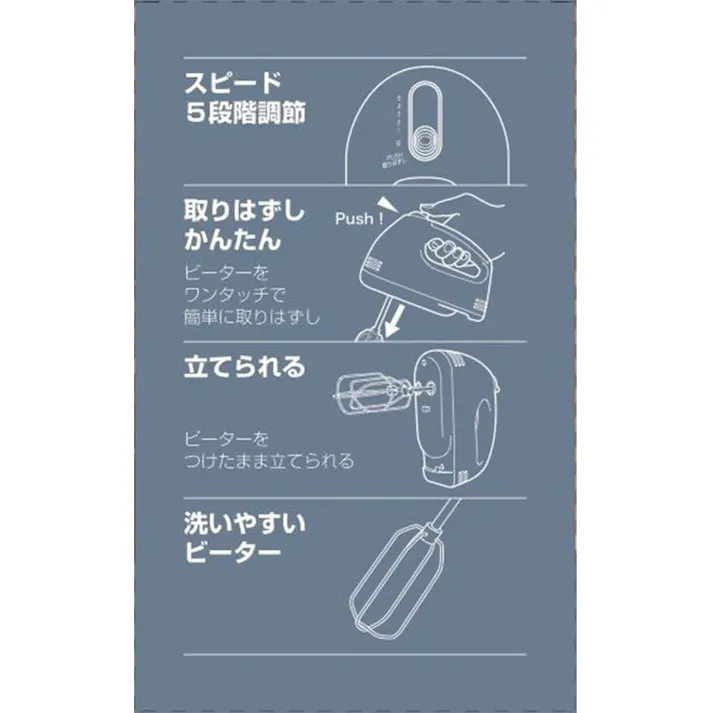 ハンドミキサー HM-710WH