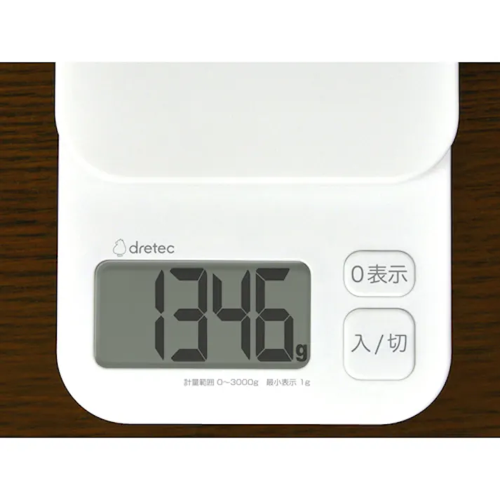 【CAINZ-DASH】ドリテック デジタルスケール「トルテ」3kg ホワイト KS-832WT【別送品】